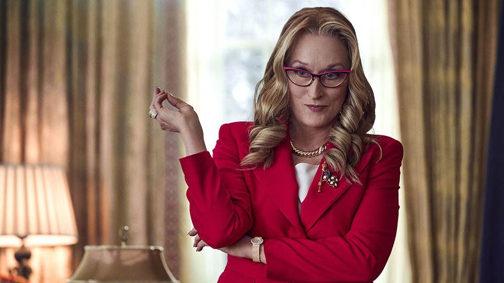 "No mires arriba", Meryl Streep como Presidenta Janie Orlean.