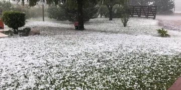 Tormenta. Cayó piedra en Mendiolaza.