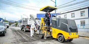 Más obras de repavimentación en Ushuaia