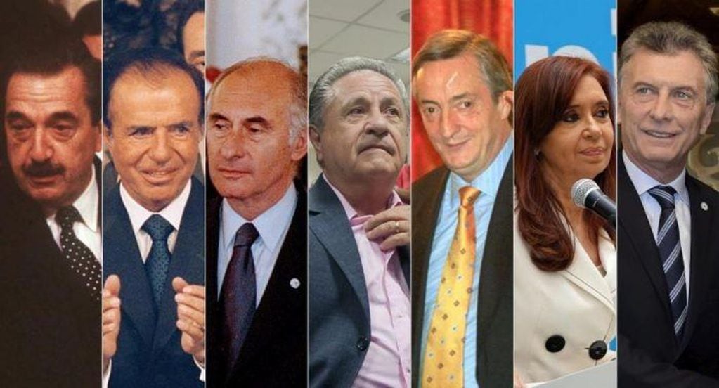 Presidentes argentinos desde 1983 hasta la actual presidencia de Alberto Fernández.