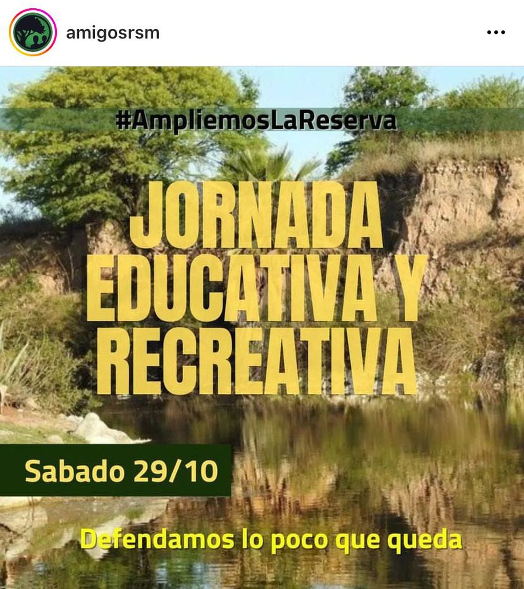 La invitación de los Amigos de la Reserva Natural San Martín.