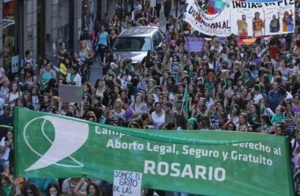 Marcha por el aborto legal en Rosario. (Archivo)