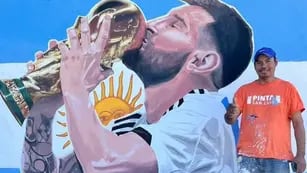 Mural de Messi en San Luis