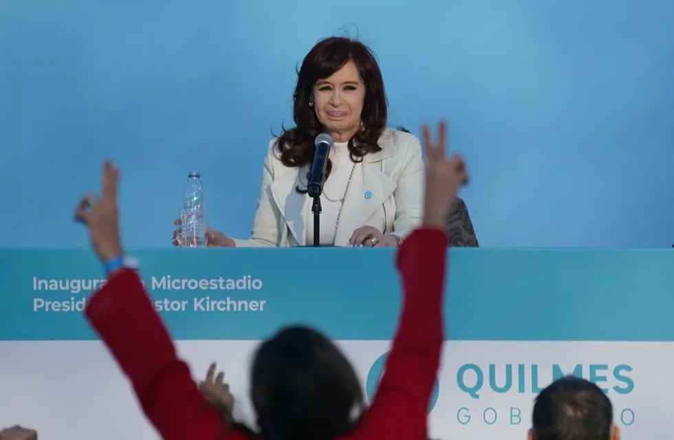 Cristina Kirchner en Quilmes. (Clarín)