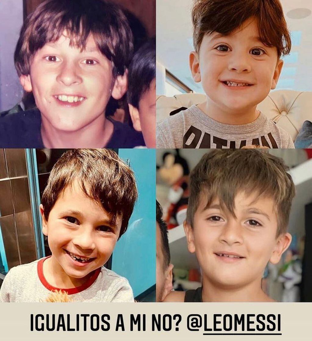 Lionel, Mateo, Ciro y Thiago Messi