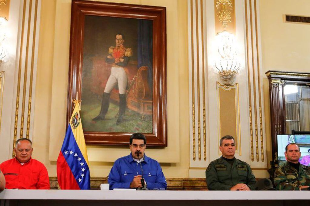 Nicolás Maduro hablará al término de la marcha de sus seguidores: (Foto: Miraflores Palace/Handout)
