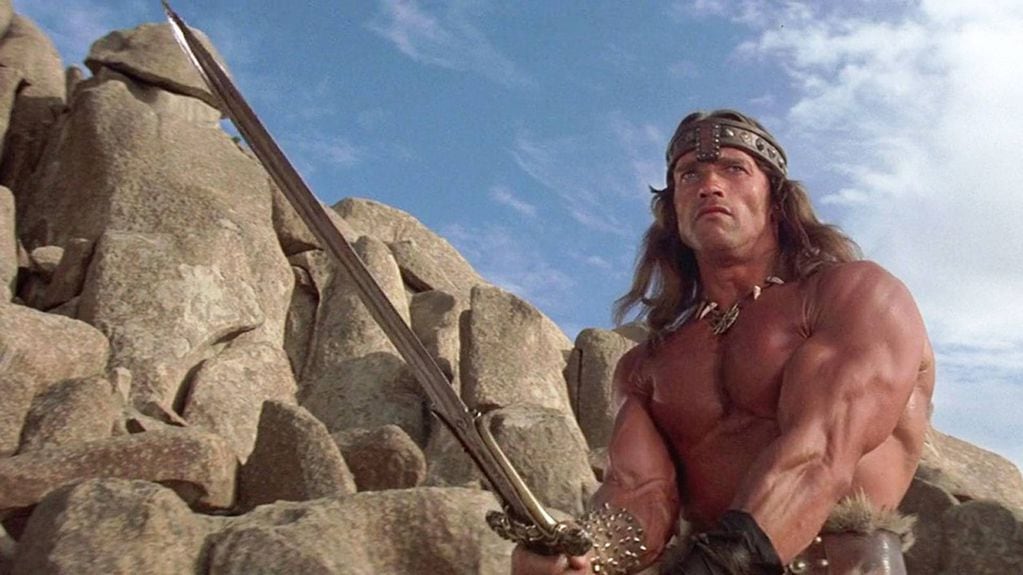 Arnold Schwarzenegger en Conan el Bárbaro.
