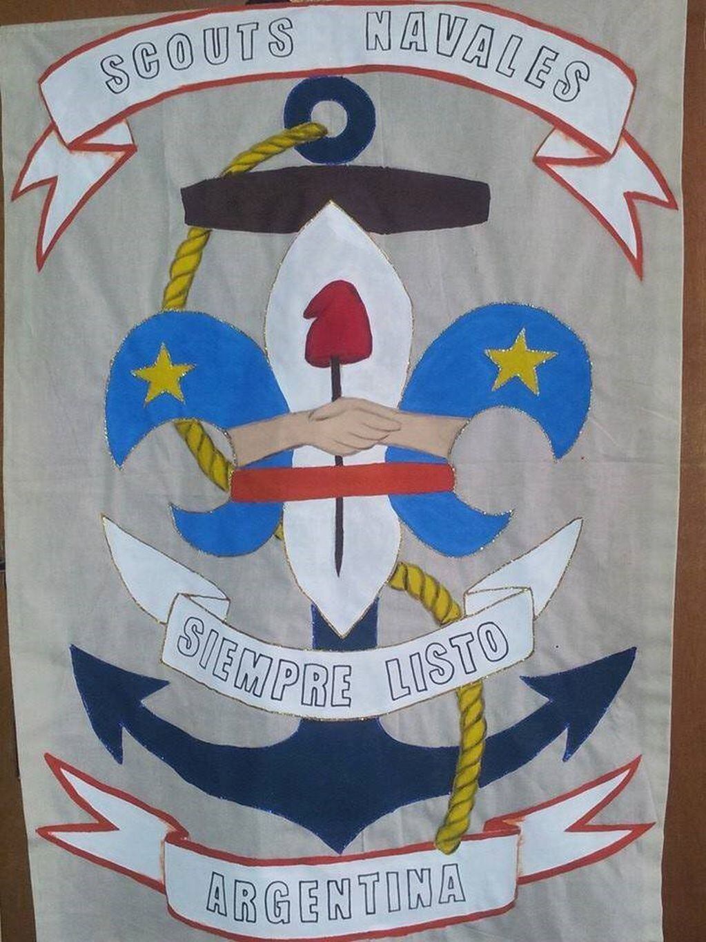 Estandarte del Grupo Scout Navales N°11 "Alférez Sobral" Ushuaia