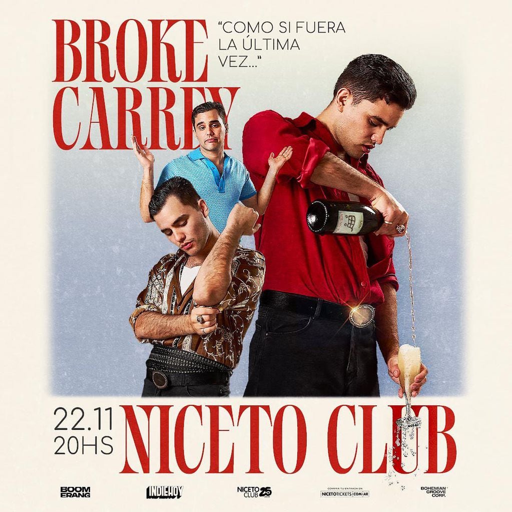Broke Carrey despide el año con un show en Niceto Club