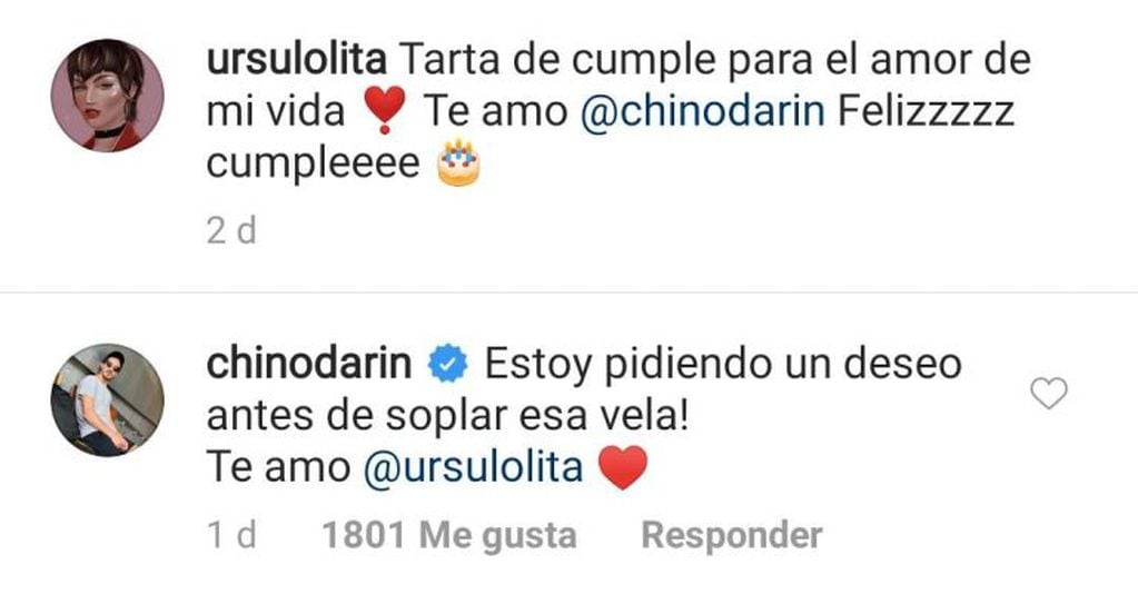 La respuesta del Chino Darín (Foto: captura Instagram)