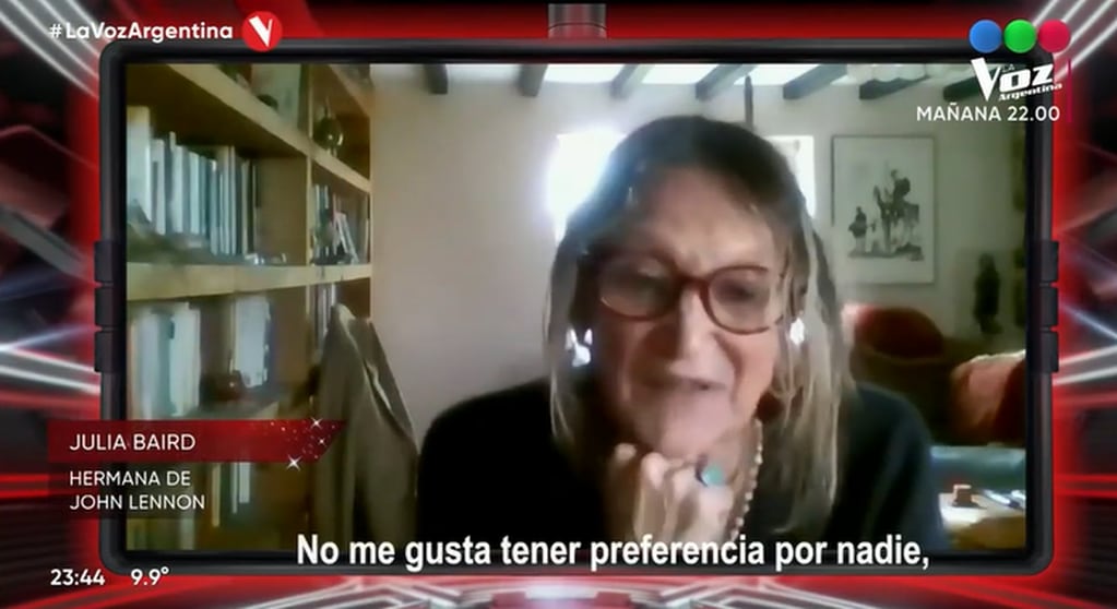 Julia Baird y el mensaje para Estef Figueroa en "La Voz Argentina".