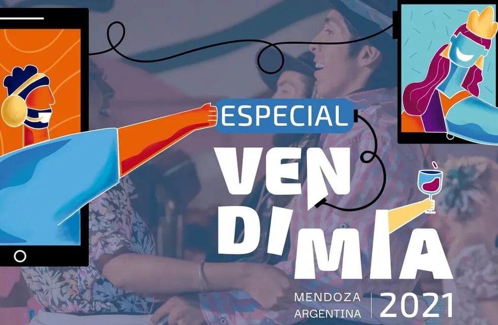 El equipo número 13 integrado por María Belén Díaz; Paula Minati y Cecilia Belén Flores ganaron el concurso para el afiche de la Fiesta Nacional de la Vendimia 2021. Gentileza Gobierno de Mendoza