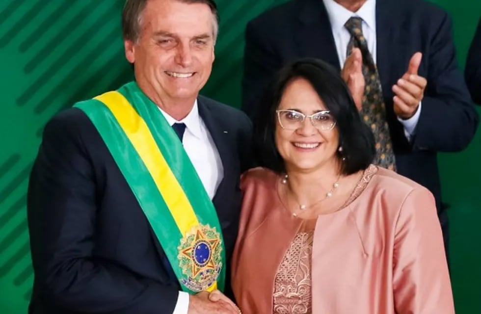 Damares Alves y Jair Bolsonaro
