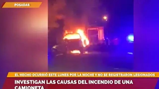 Bomberos debieron sofocar un incendio en una camioneta en Posadas