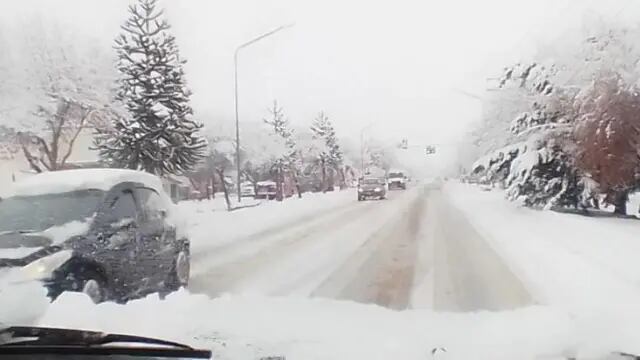 Así se encuentran las calles en la provincia de Neuquén.