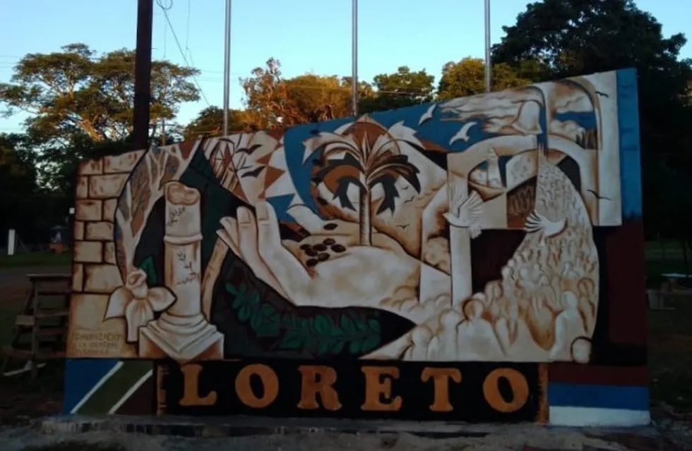 Loreto ya tiene su mural identificatorio con imágenes de su pasado y de su presente. (Valeria Garibotti)
