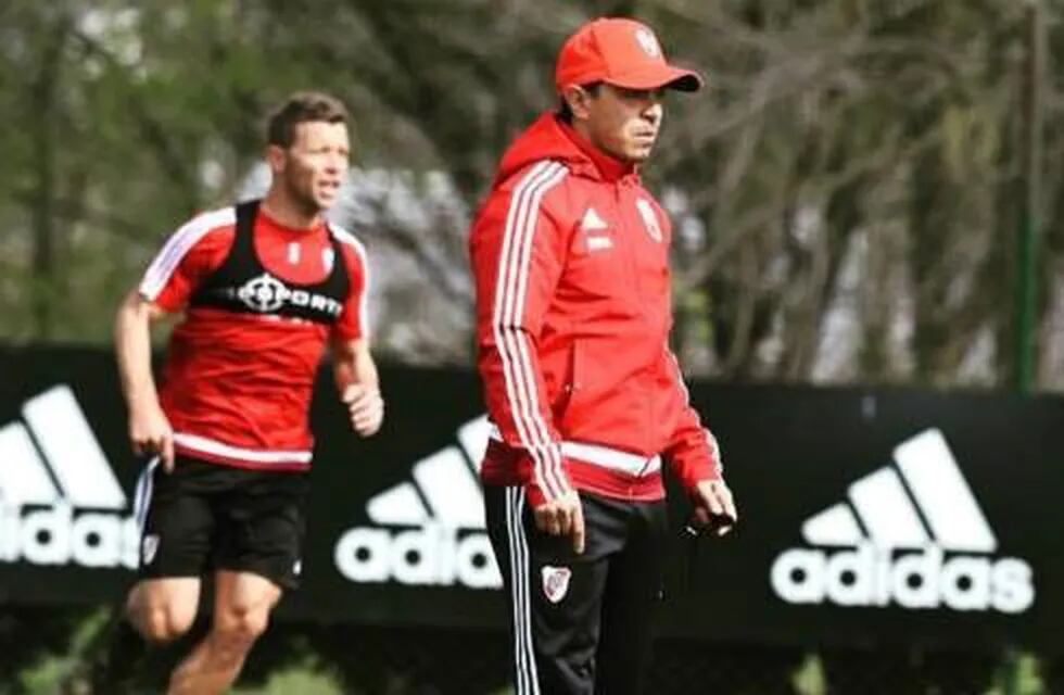 Entrenamiento de River en el predio de Ezeiza del jueves 13 de octubre de 2016.