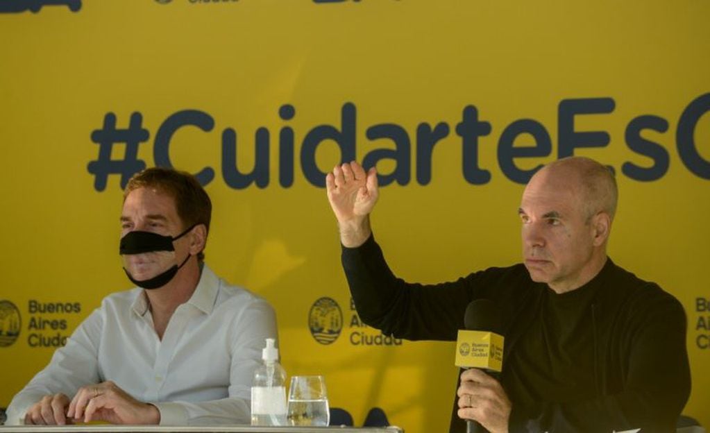 Horacio Rodriguez Larreta y Diego Santili. (Foto: Clarín)