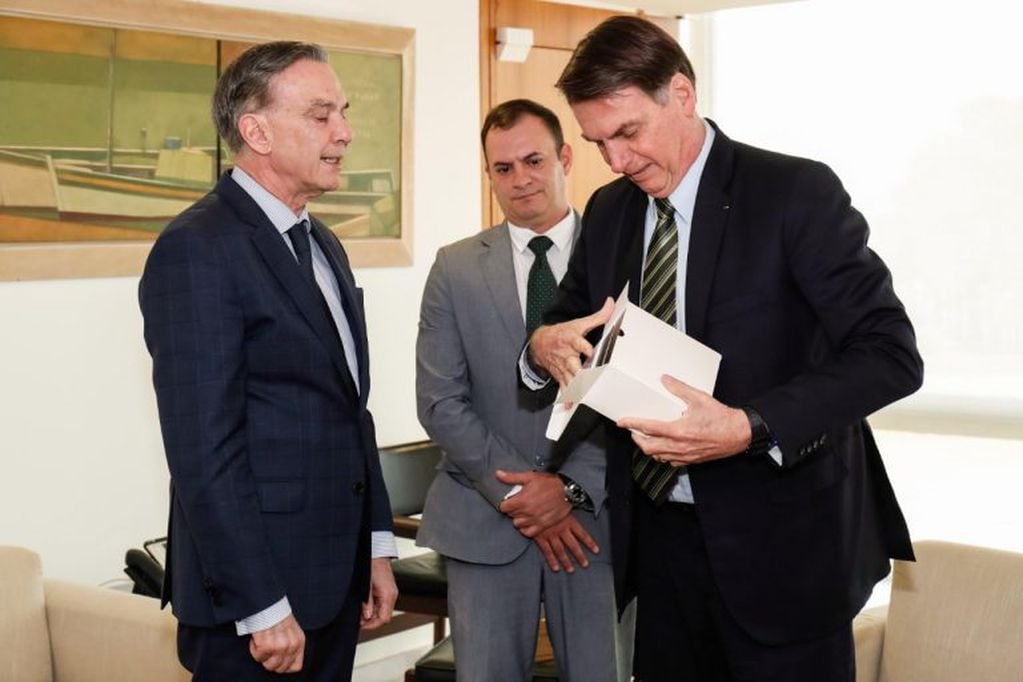 Miguel Ángel Pichetto y Jair Bolsonaro. (Prensa Pichetto)