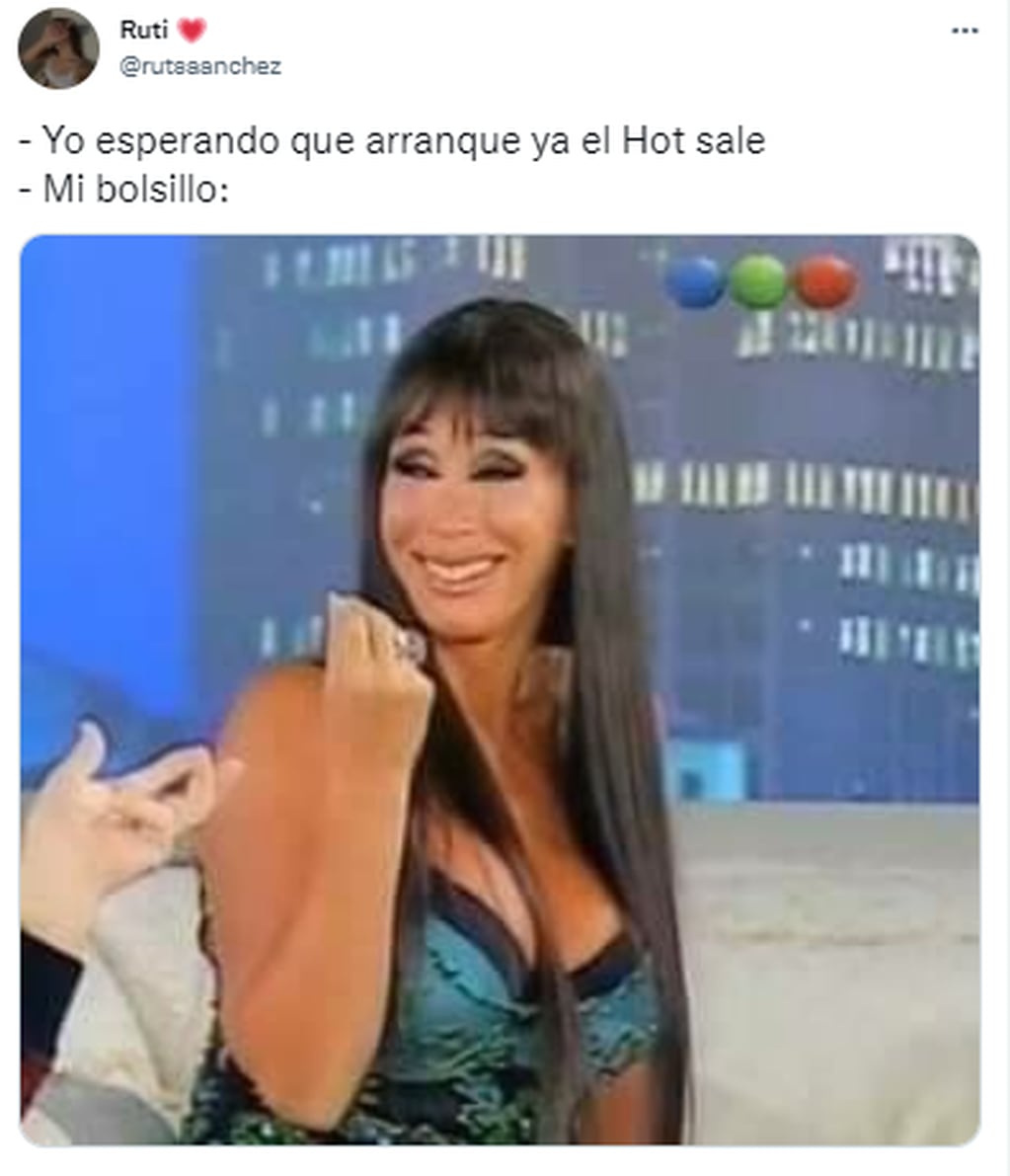 La clara expresión en referencia a la falta de dinero para comprar cosas en Hot Sale.