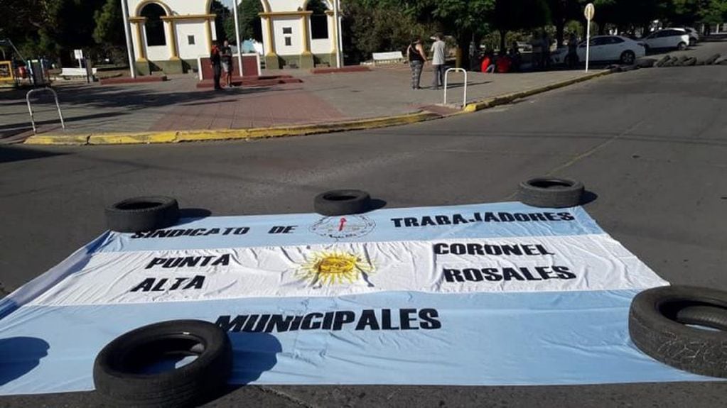 Corte de calle en Rivadavia y Murature el pasado viernes