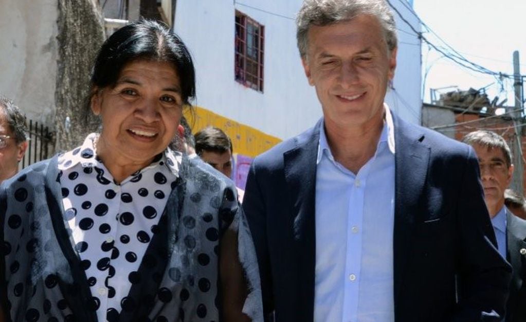 Margarita Barrientos y Mauricio Macri. (Web)
