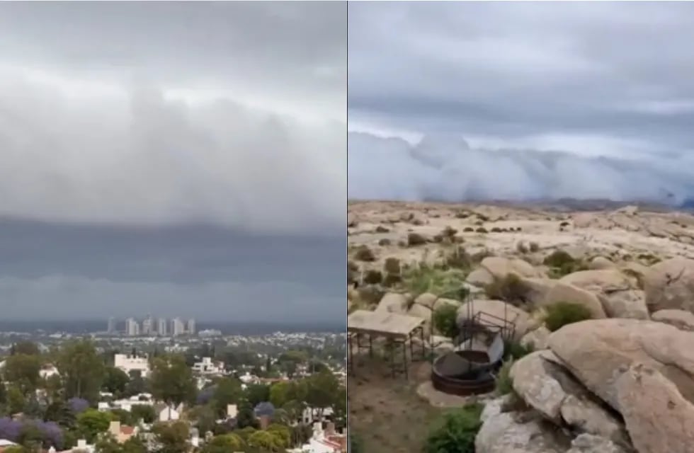 Así llegaba la tormenta a Córdoba. (Capturas de video: Vito Callejón/Martín Yori)