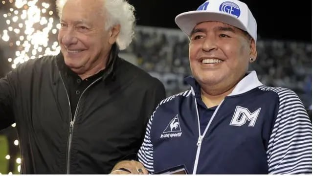  Coppola y Maradona se reunieron en la previa del último partido de Gimnasia por Copa Argentina (Fotobaires)
