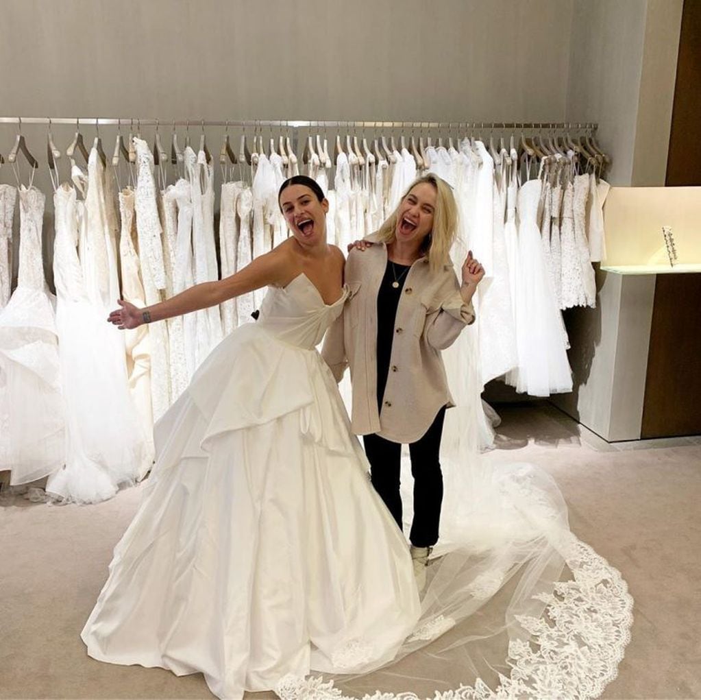 El vestido elegido por Lea Michele para su boda con Zandy Reich (Foto: Instagram)