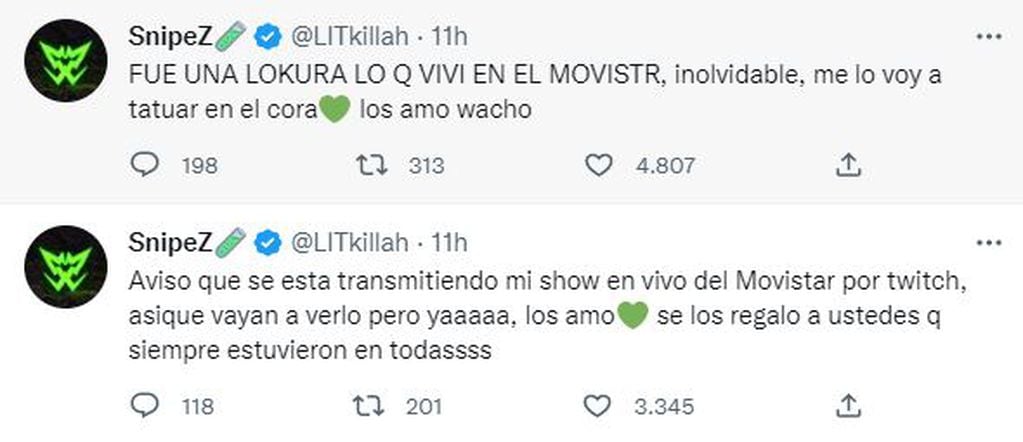 La emoción de Lit Killah tras su show en el Movistar Arena