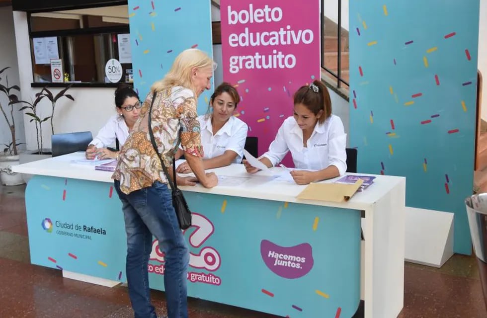 Se puede gestionar el Boleto Educativo todo el año (FOTO ARCHIVO - Prensa Municipalidad de Rafaela)