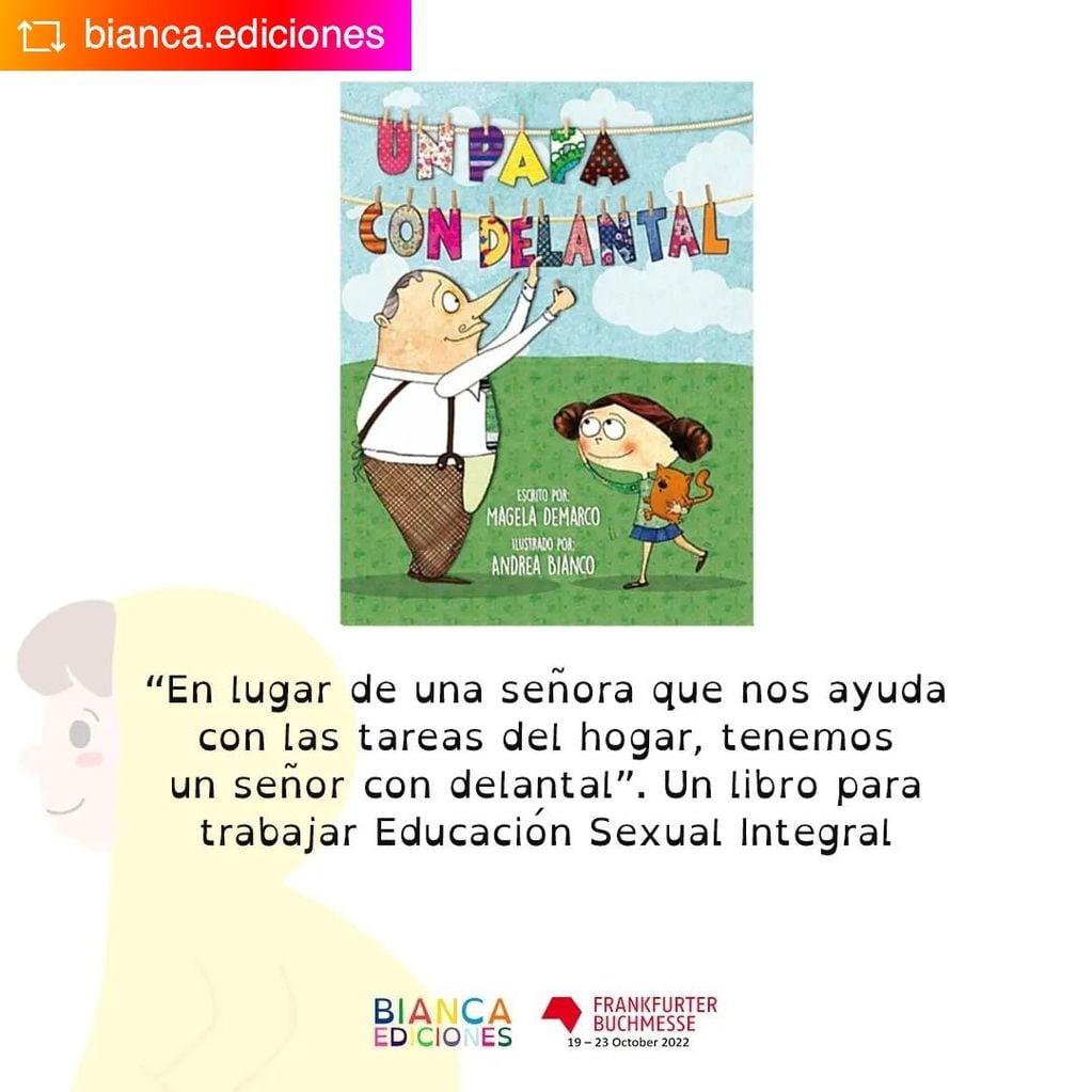Un papá con delantal" está editado en España, Perú, Colombia y Argentina.