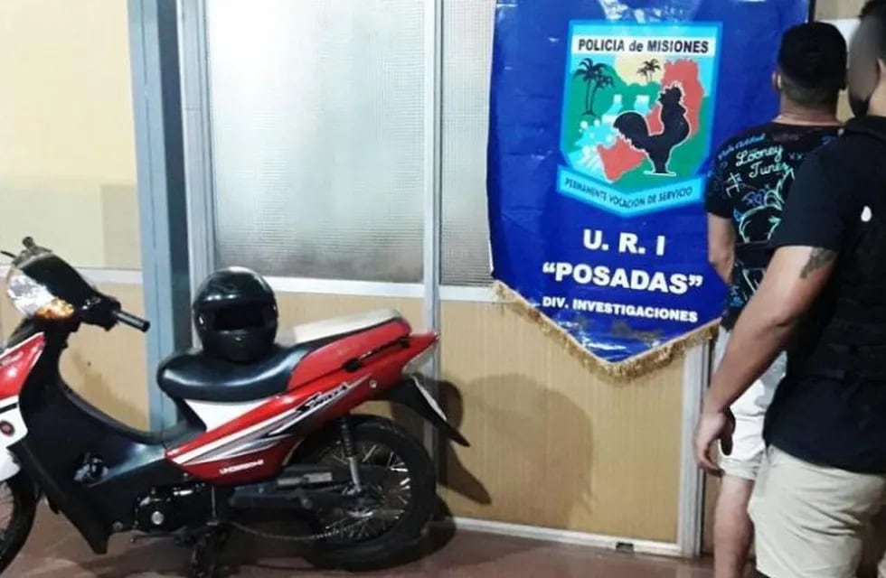Terminó detenido tras intentar comercializar una motocicleta robada.