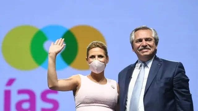 Alberto Fernández y Fabiola Yañez. (Presidencia/Clarín)