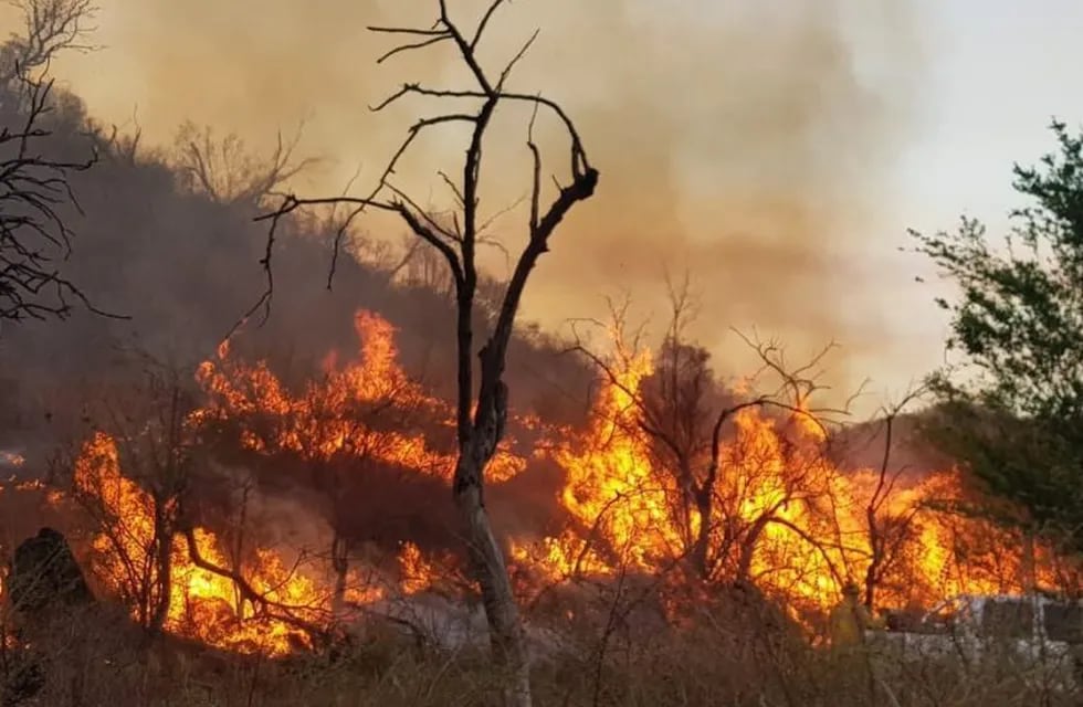 Incendios forestales en diferentes puntos de las sierras cordobesas. (Foto: Gobierno de Córdoba).