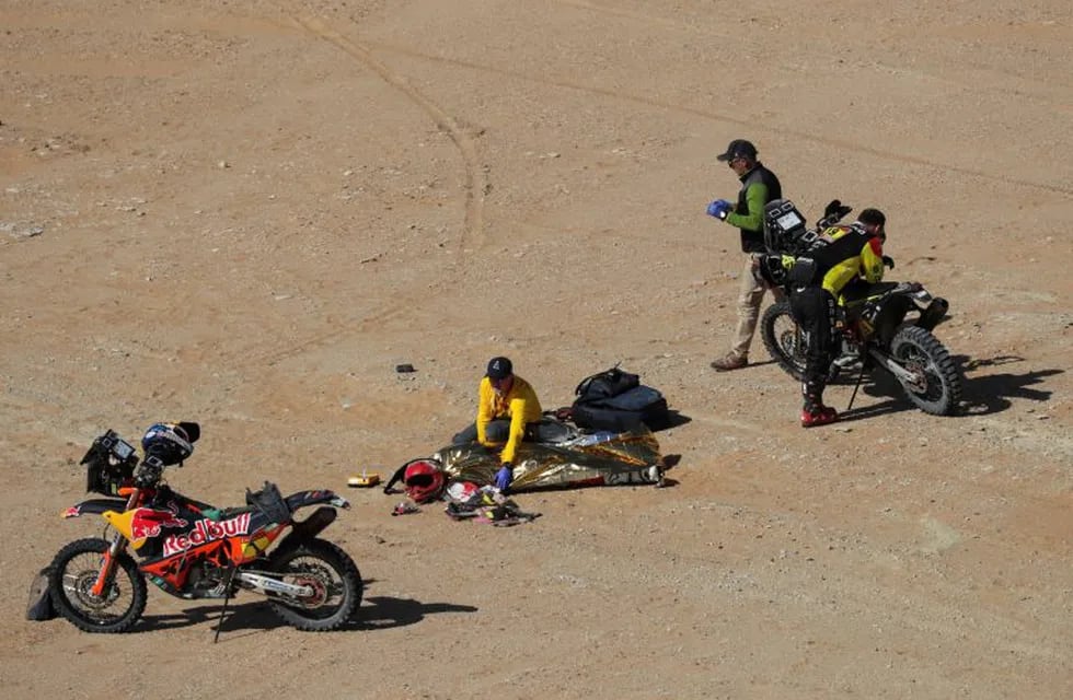 El duro relato de Price, el primero en encontrar a Gonçalves tras el accidente en el Dakar. (AP)