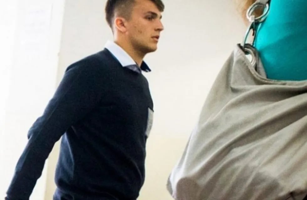 Enzo Lampasona, en el juicio por abuso sexual.