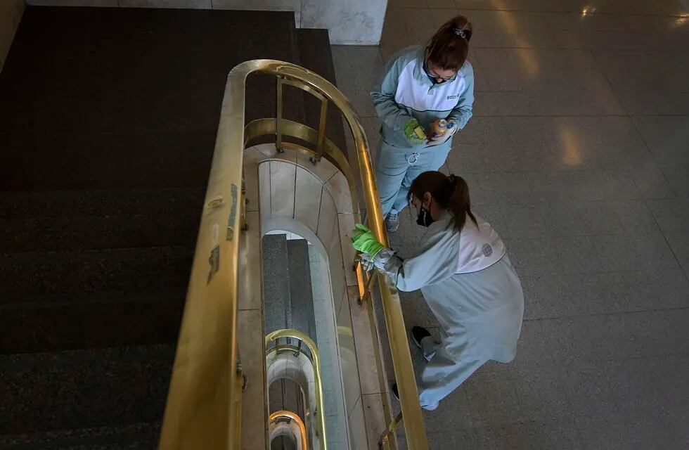 Trabajando en pandemia. (Foto: Orlando Pelichotti)