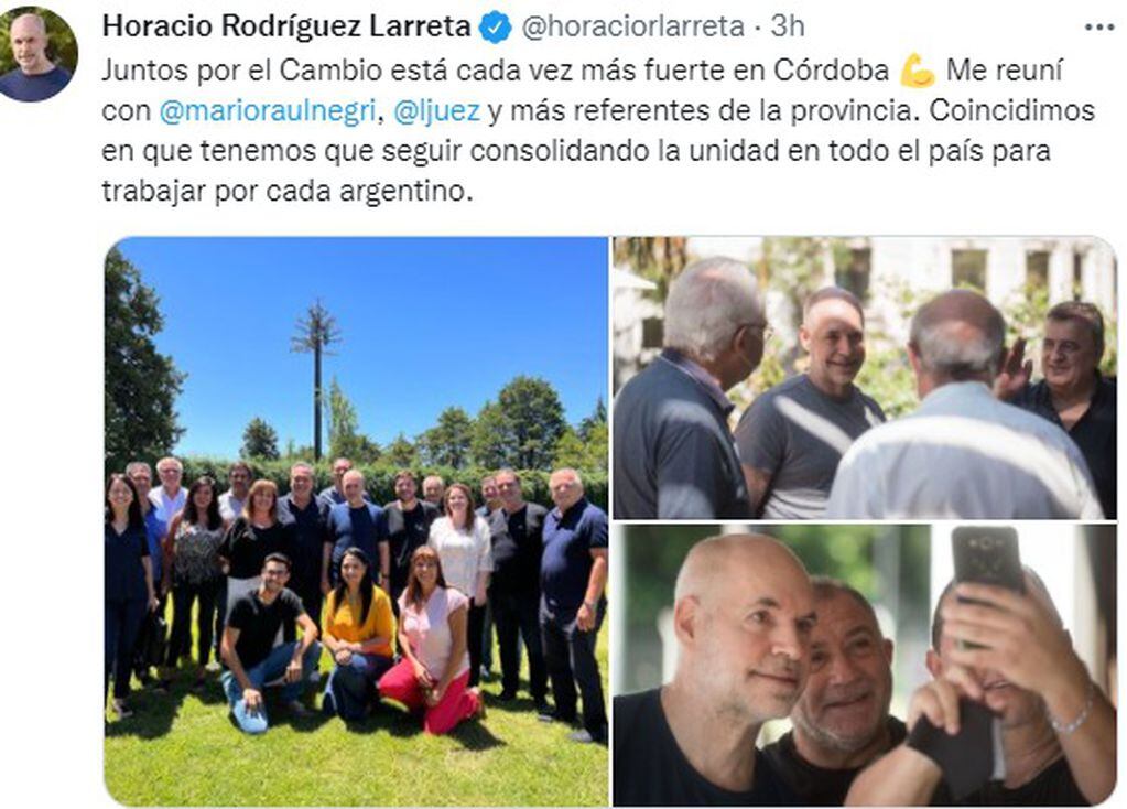 Horacio Rodríguez Larreta, activo en Córdoba: reunió a la tropa del PRO.