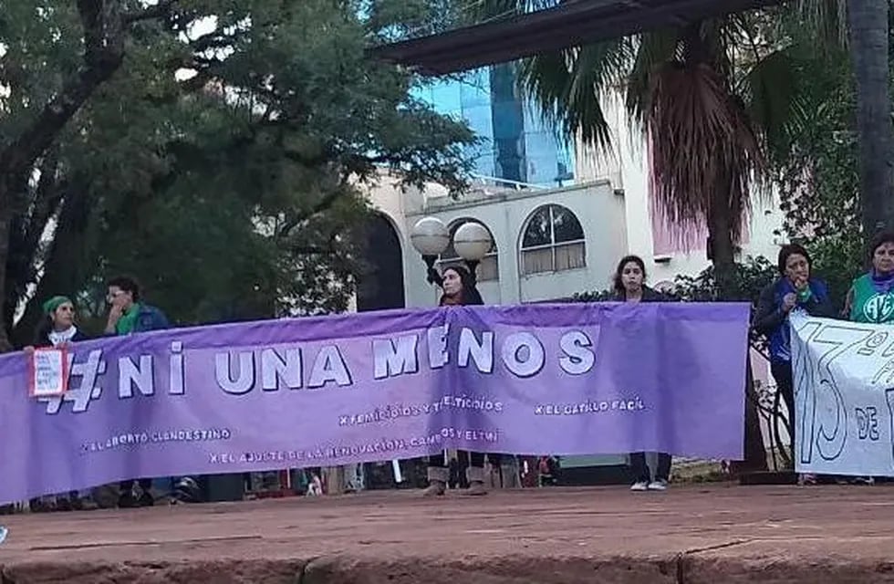 Marcha de mujeres en Posadas. (MisionesOnline)