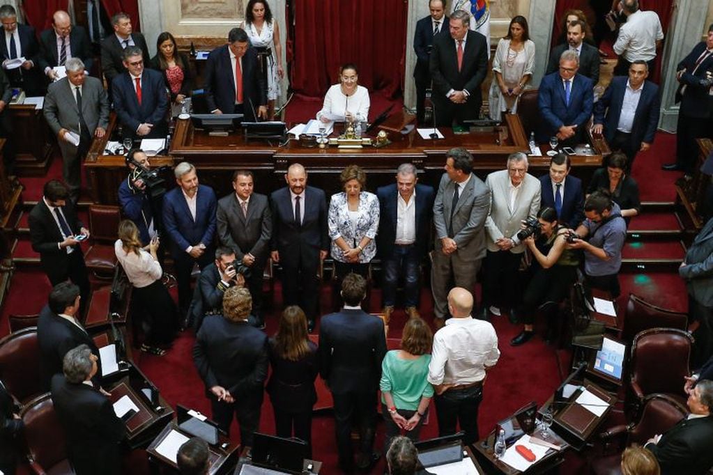 Los 24 senadores argentinos electos en los comicios del 27 de octubre pasado. (efe)