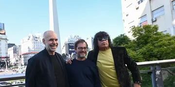 La Mona Jiménez en Buenos Aires junto a Horacio Rodríguez Larreta.