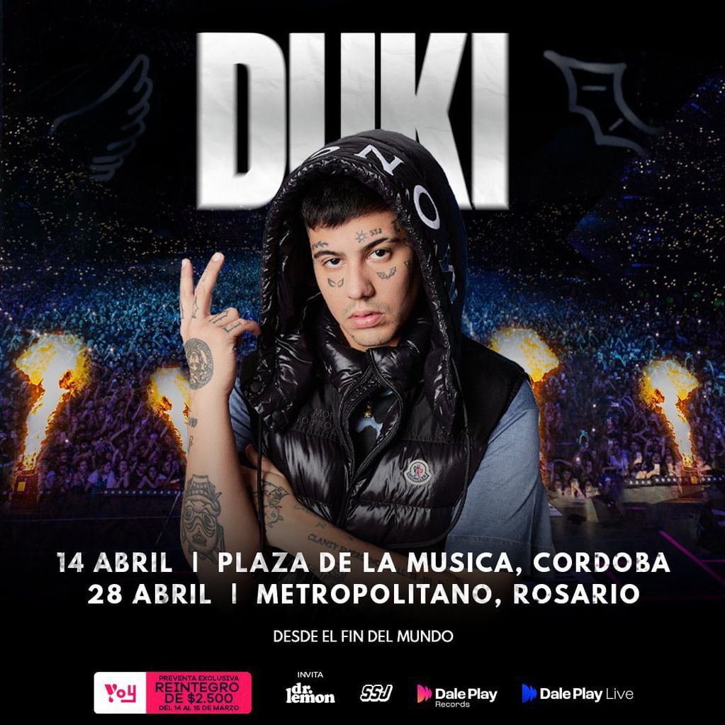 Duki anunció shows en Córdoba y Rosario en abril del 2023: dónde comprar las entradas