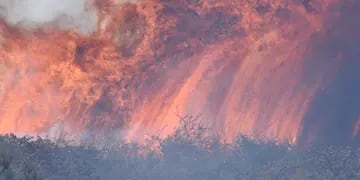 Incendio en Huerta Grande. (La Voz)