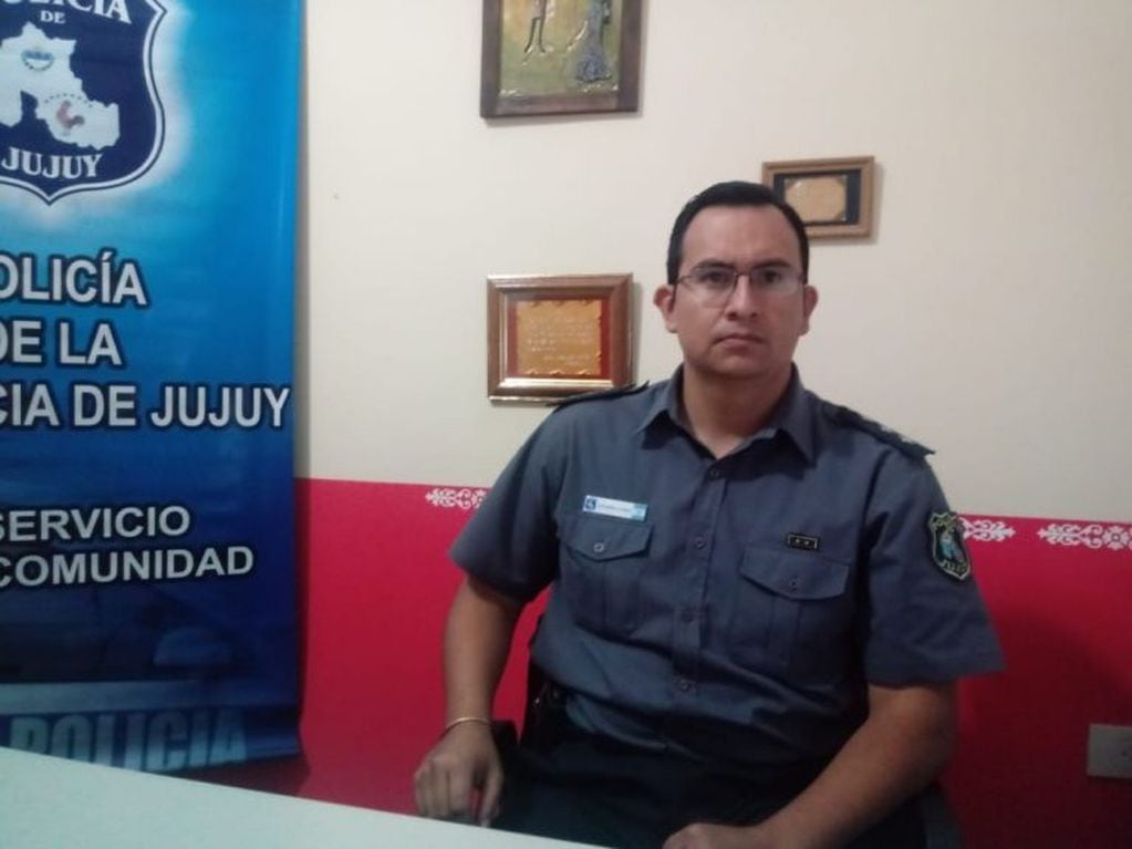 Principal Luis Ponce, vocero del área Relaciones Policiales de la Policía de Jujuy.