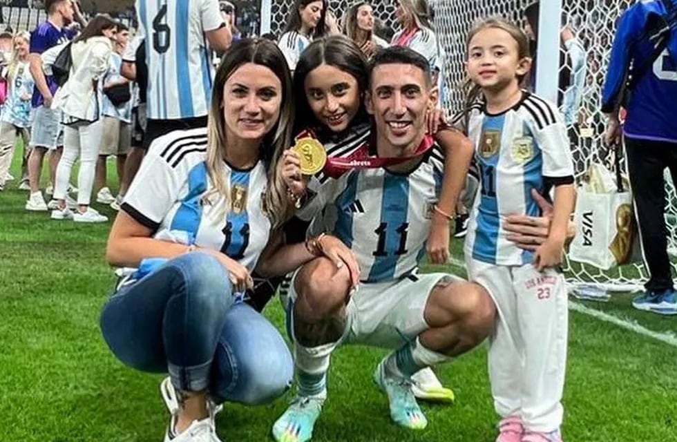 La rosarina llevó a sus hijas a la final con Francia en el Estadio Lusail.