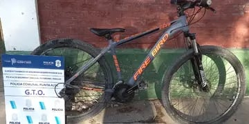 Bicicleta robada y recuperada