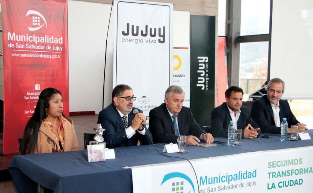 El intendente Jorge y el gobernador Morales encabezaron el anuncio de la inauguración del parque "Dr. Manuel Belgrano".