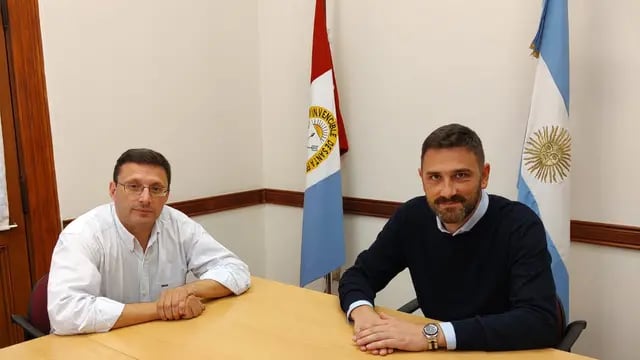 El concejal Lisandro Mársico y el diputado nacional Enrique Estévez