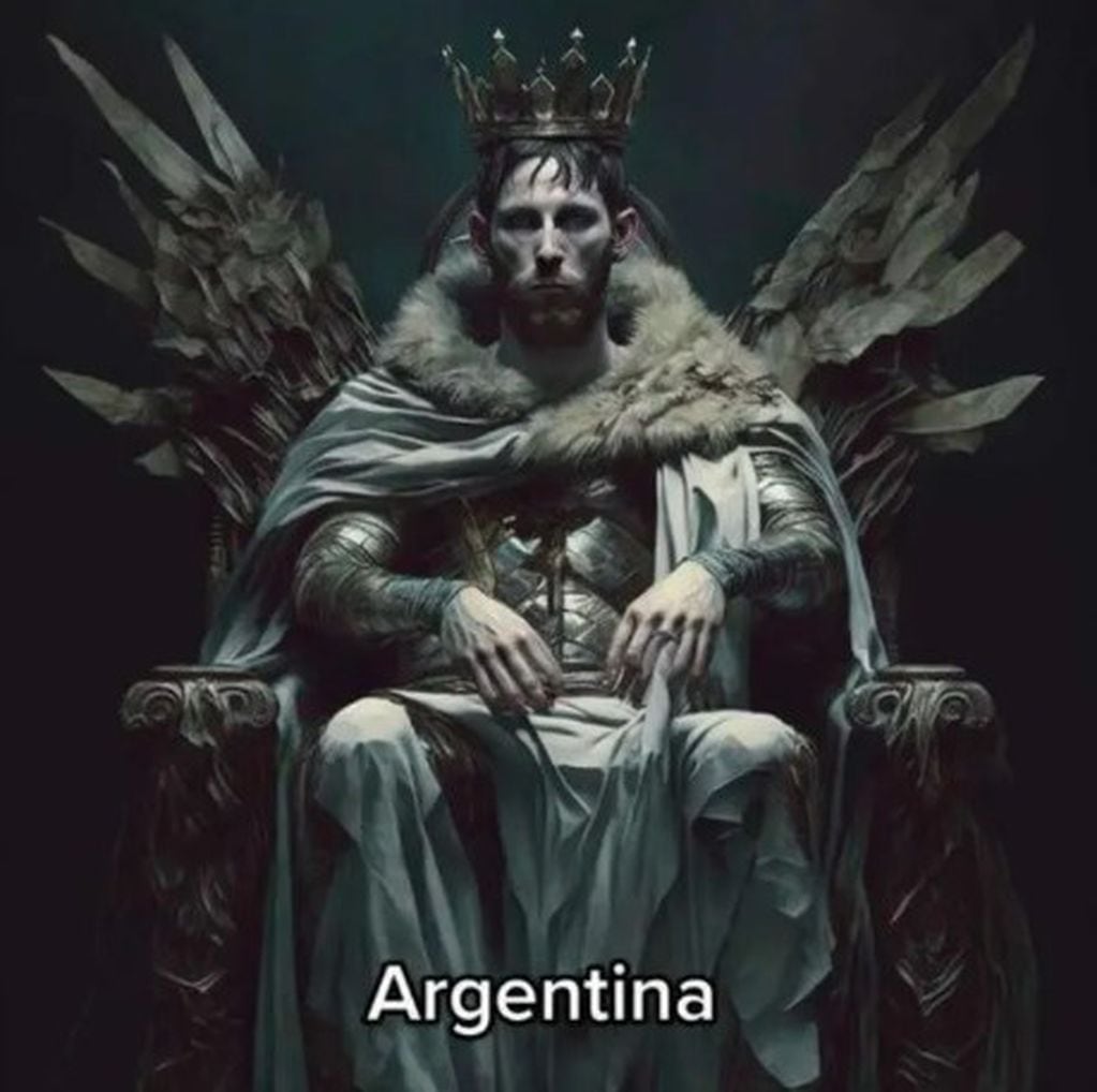 Argentina como un villano de película abrió el debate sobre si la figura se parece a Lionel Messi.